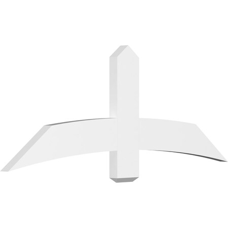 Ekena Millwork Bellingham Architectural Grade PVC Gable Bracket, 60"W x 22 1/2"H x 2"D x 6"F, 9/12 Pitch GBP060X23X0206BEL00